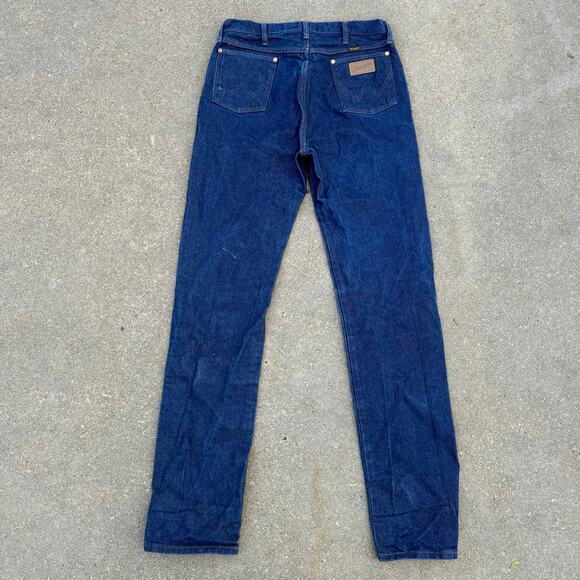 Vintage 90s Wrangler 13MWZ Cowboy Cut Original Fit Dark Blue Jeans 36x38 - Picture 2 of 8
